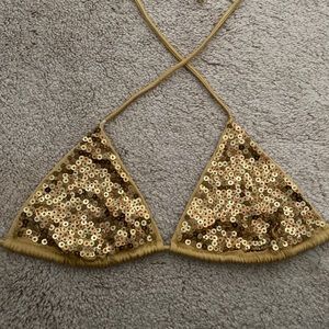 Victoria’s Secret Gold Bikini Top